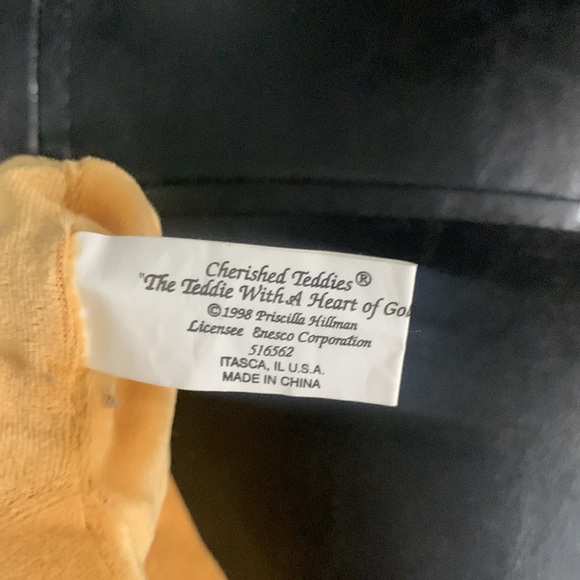 Retired Cherished Teddies Sara Teddy Bear Beanie With Satin Head Band & Tag - Picture 11 of 11